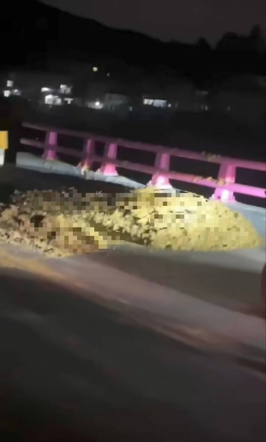 貴陽一網紅飆車路段被村民用糞便封路？當地回應：村民拉肥料時不慎灑漏