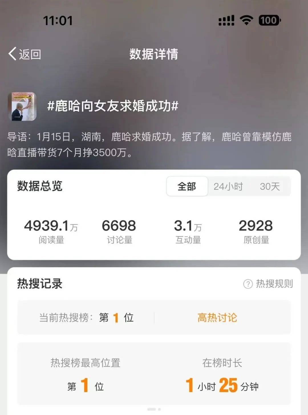 熱搜第一！鹿哈在湖南向女友求婚成功
