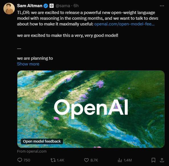 終于被DeepSeek逼出來了，OpenAI即將發布開源模型