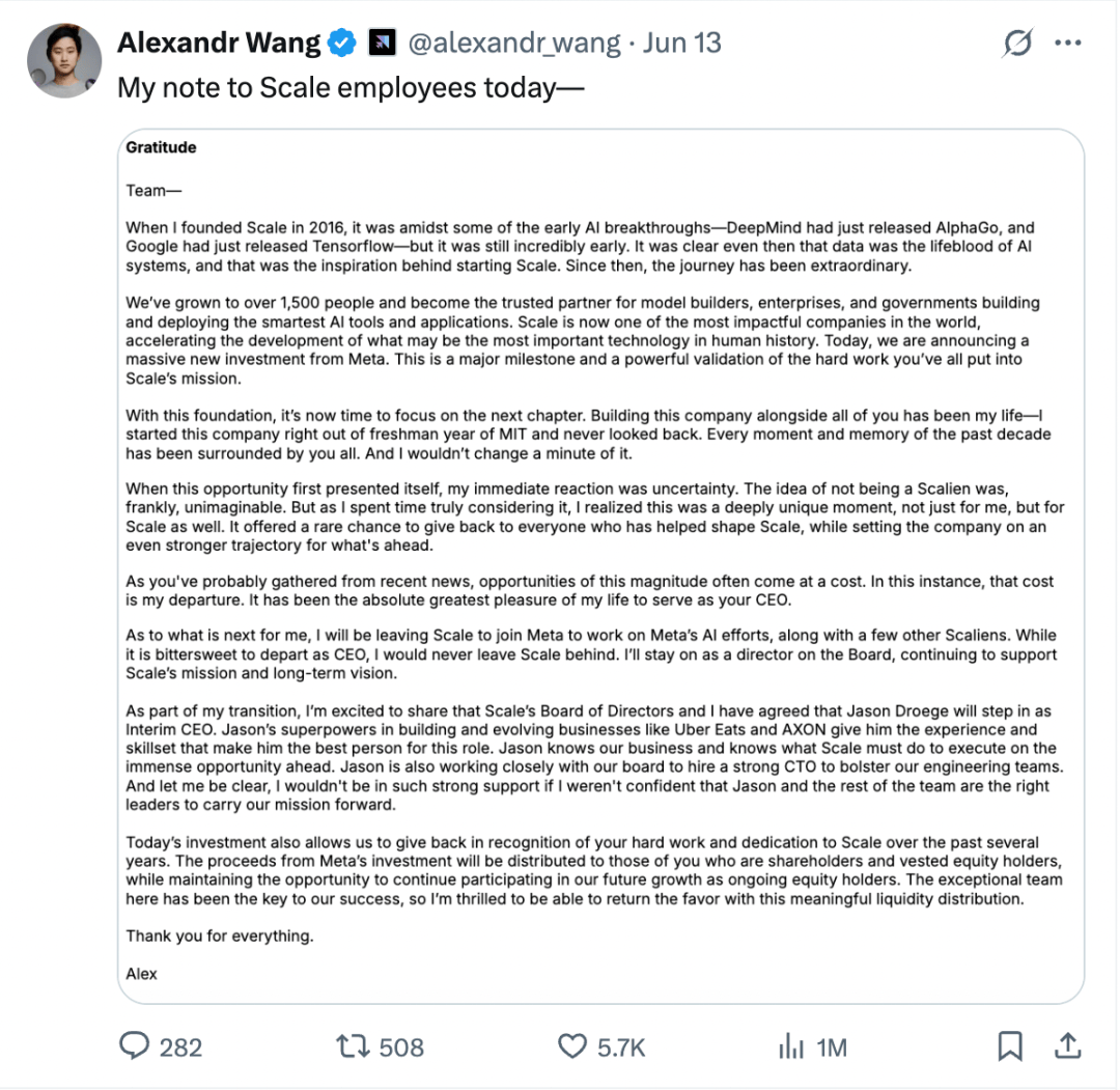 150億美元！28歲華裔天才官宣加入Meta，扎克伯格掀翻AI牌桌！