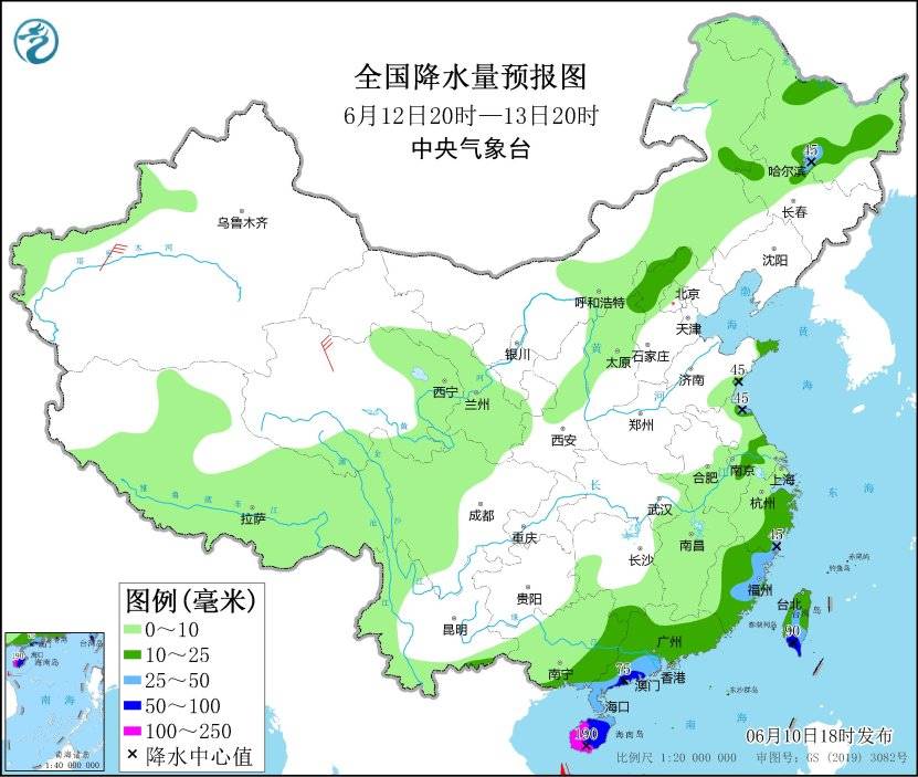 中央氣象臺：華南中南部等地有較強降雨 內蒙古中東部東北等地多陣性降水